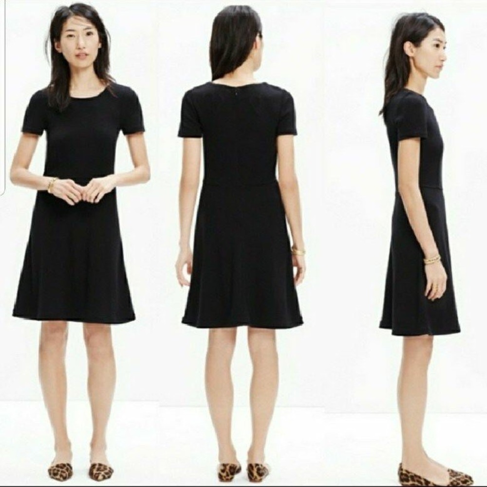 Madewell Fit & Flare Black Dress Size XS